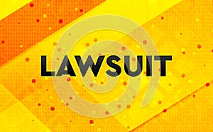 Lawsuit abstract digital banner yellow background