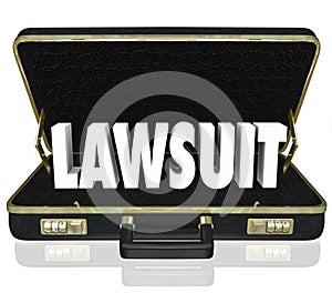 Lawsuit Briefcase Legal Court Case 3d Words