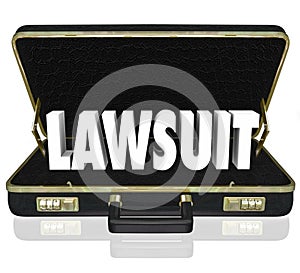 Lawsuit Briefcase Legal Court Case 3d Words photo