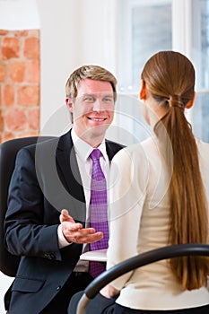 Lawyer with Customer