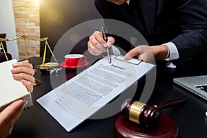 Lawyer Detail of a judge sitting at his desk