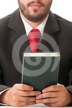 Lawyer holding a book