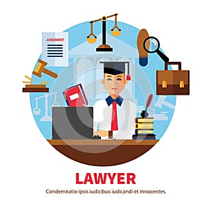 Lawyer Jurist Legal Expert Illustration photo