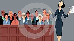Lawyer and jury photo