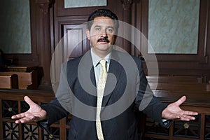 Lawyer Making A Point During Trial