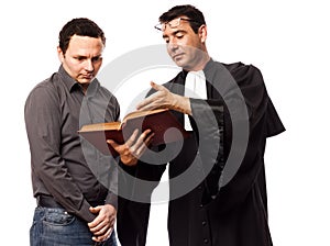 Lawyer man and his client