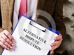 Lawyer offers documents alternative dispute resolution ADR.