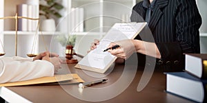 Lawyer office the company hired the lawyer office a legal advisor and draft the contract so that the client could signs