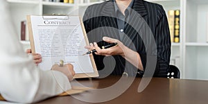 Lawyer office the company hired the lawyer office a legal advisor and draft the contract so that the client could signs
