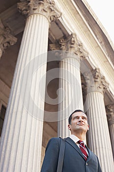 Lawyer Outside Courthouse