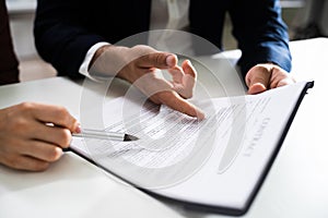 Lawyer People Review Document Before Signing