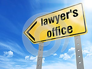 Lawyer`s office sign