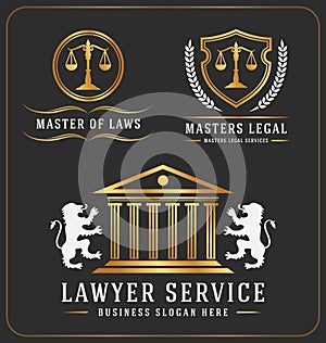 Lawyer service office logo template