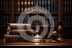 Lawyer symbol court legal concept justice book judge law balance
