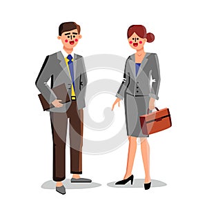 Lawyers Business Workers Man And Woman Vector photo