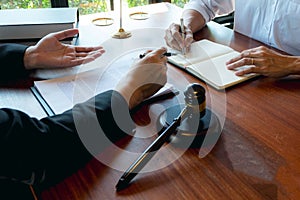 Lawyers give advice and recommend legal proposals. Check legal documents. Business Department of Legal Business Heritage