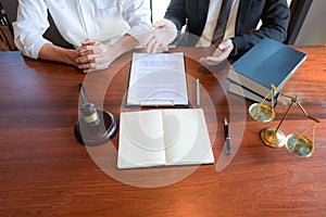 Lawyers give advice and recommend legal proposals. Check legal documents. Business Department of Legal Business Heritage