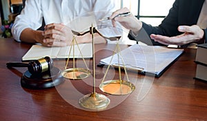 Lawyers give advice and recommend legal proposals. Check legal documents. Business Department of Legal Business Heritage