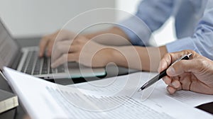 Lawyers or judges sign documents in accordance with legal and fair terms of agreement