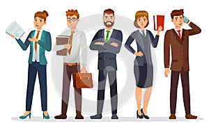 Lawyers team. Legal department, business or financial lawyer. Professional attorneys cartoon characters vector