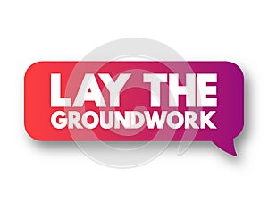 Lay The Groundwork text message bubble, concept background