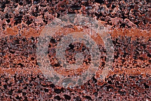 layer of chocolate brownie texture