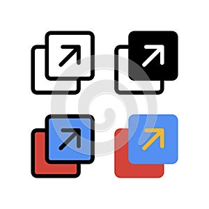 Layer Layout Shape Tool Icon  and illustration Vector