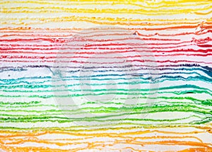 Layer of rainbow crape cake