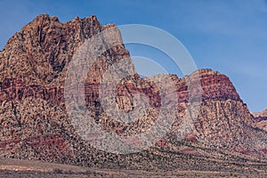 Layer of red through brown at Red Rock Canyon, Nevada, USA