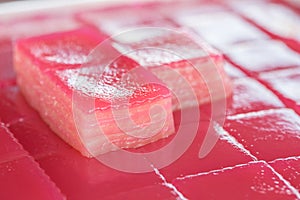 Layer Sweet Cake. Thai dessert name is Kanom Chan photo