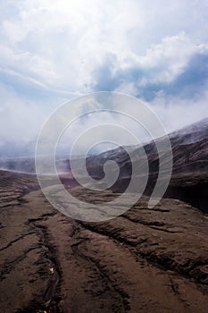 Layer Volcanic ash as sand ground of mount bromo in East Java Indonesia
