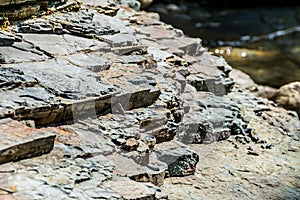 Layered argillite formations. Background texture