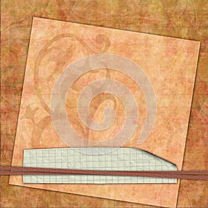 Layered and bound vintage papers