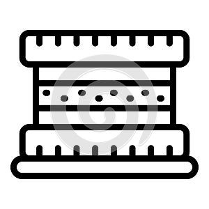 Layered cake icon, outline style