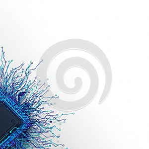 Layered Circuit Pattern Abstract Design