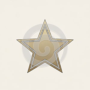 Layered design with outlines emphasizing its shape, creating a three-di