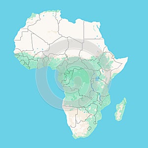 Map of African continent