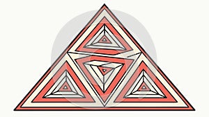 Layered geometric triangle pattern, abstract design. vector design Generative AI
