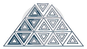 Layered Geometric Triangle Pattern Abstract, vector design Generative AI