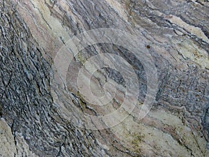 Layered metamorphic rock