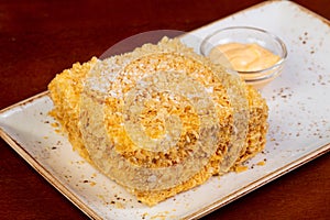 Layered Napoleon cake