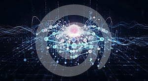 Artificial Intelligence Technology - Data Science Concept with Neural Network Architecture