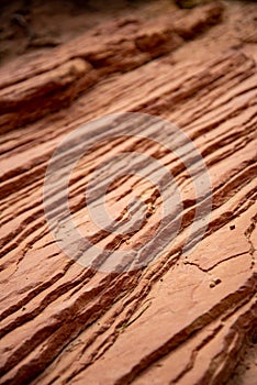 Layered Orange Sandstone Texture in Utah