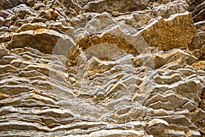 Layered rocks, geologic structure, stone texture
