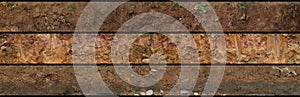 Layered soil geology cross section underground earth