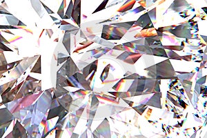 layered triangular macro diamond shapes with a small diamond over them. 3d illustration.