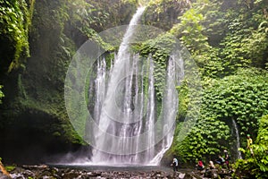 Layered water flows, cool air and green scenery