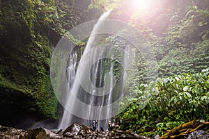 Layered water flows, cool air and green scenery