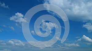 Layers Of Different Cloud Types With Blue Skies Cloudscape Background. Water Vapor Condense To Form Huge Cloud