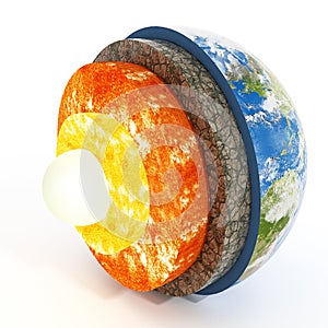 Layers of earth. 3D illustration